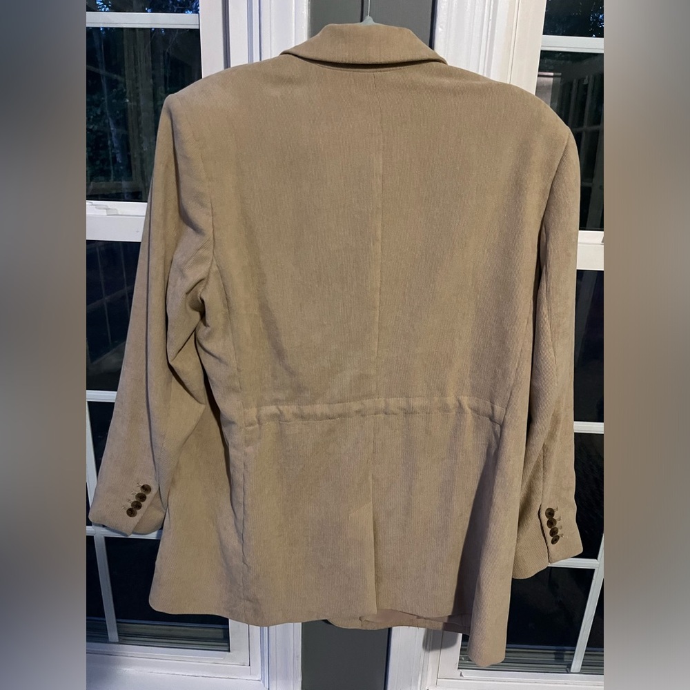 Express Corduroy Cinched Boyfriend Blazer - Picture 10 of 11